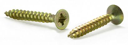 Шуруп універсальний, жовтий цинк 4х50 (500 шт/уп)