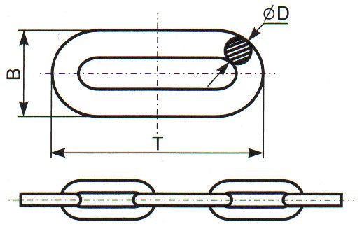 Ланцюг довголанковий, оцинкований DIN 763,  Ø 2 мм (80 м)