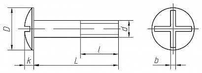 Гвинт меблевий М6*12, (200 шт/уп), RL