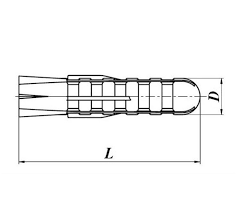 Дюбель розпірний КП (Обрій), Ø8*40