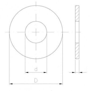 Шайба металева,  М20х50